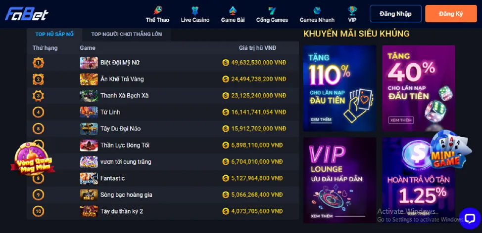 Cá cược thể thao tại 6ff3 với các trận đấu bóng đá và eSports