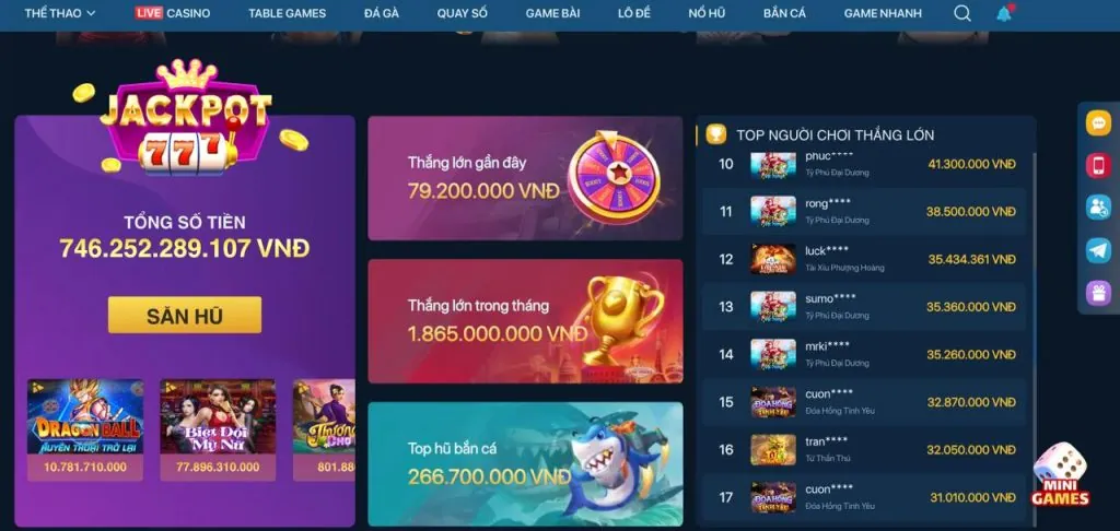 Trò chơi nổ hũ và slot game đa dạng tại 6ff3